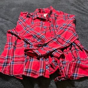 Blue Mountain red plaid 3x flannel